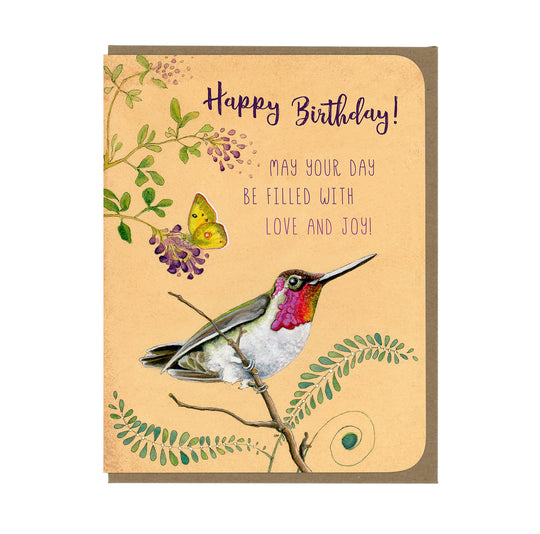 Birthday - Hummingbird - Greeting Card
