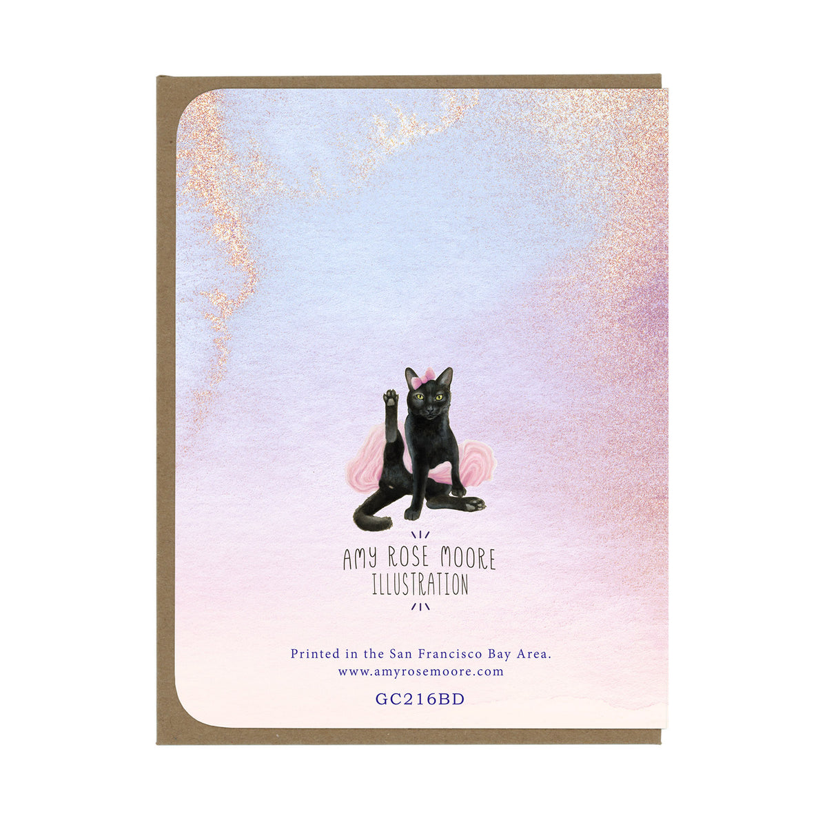 BIRTHDAY - Magical Flying Cat - Greeting Card