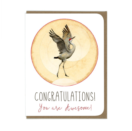 Congratulations - Sandhill Crane - Greeting Card
