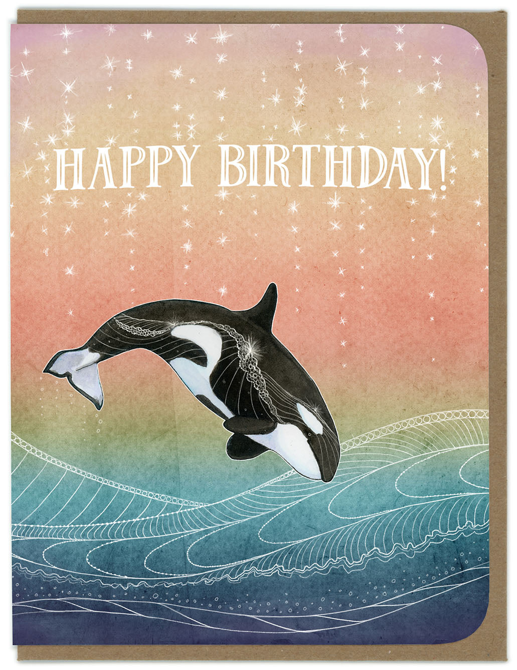 BIRTHDAY - Orca Whale - Greeting Card
