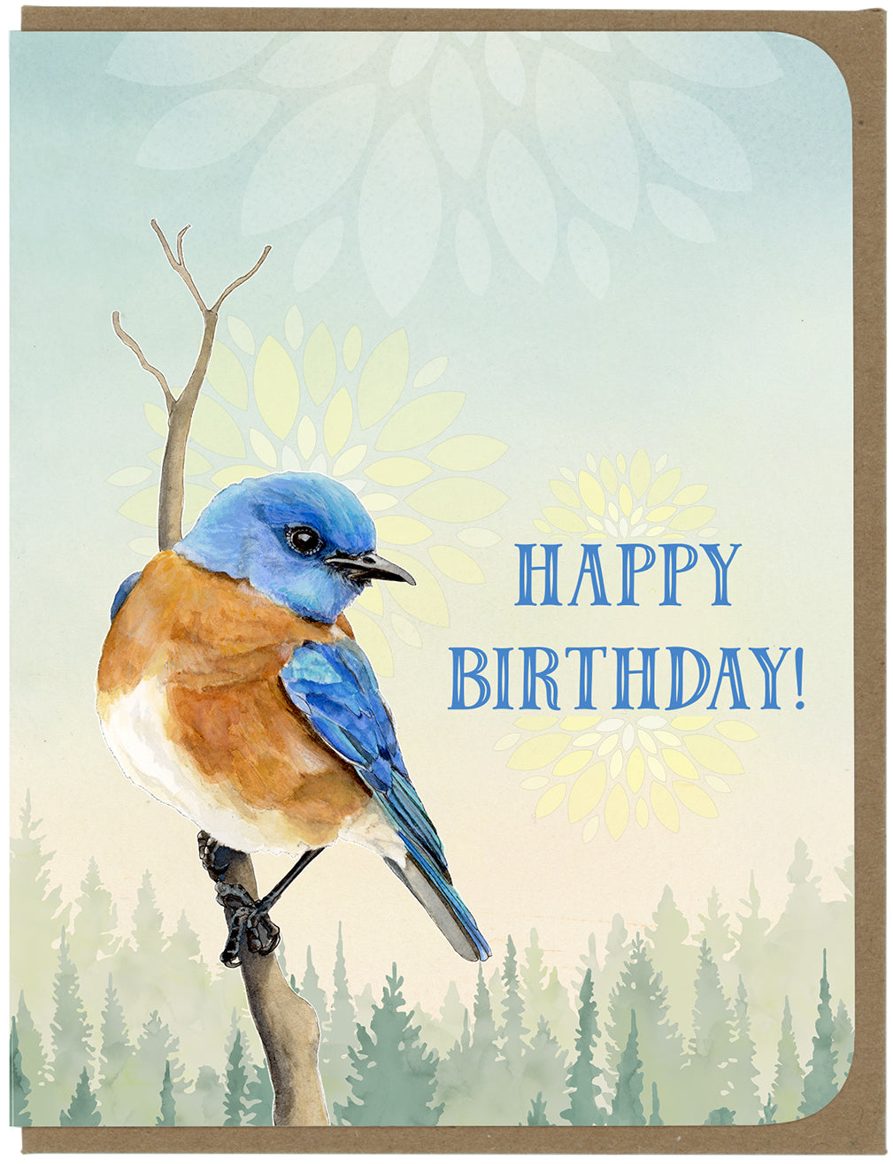 BIRTHDAY - Western Bluebird - Greeting Card