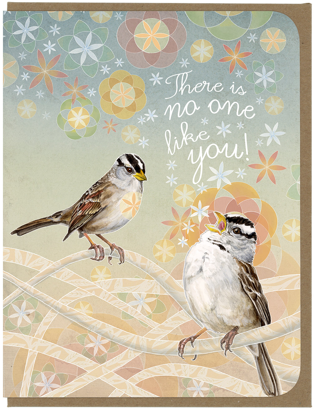 Appreciation - No One Like You - Sparrows - Greeting Card