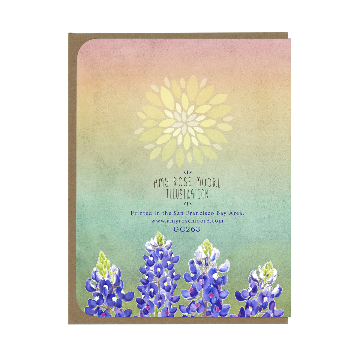 Hummingbird and Bluebonnets - Greeting Card