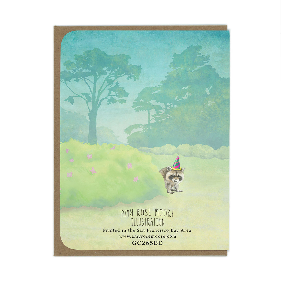 BIRTHDAY - Raccoon Party in the Park - Greeting Card