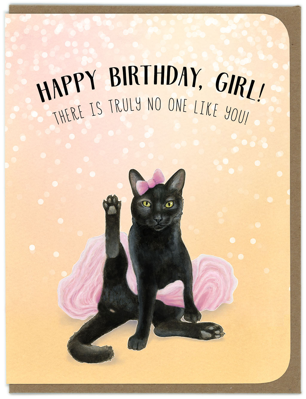 BIRTHDAY - Ballerina Cat - Greeting Card