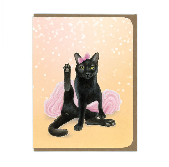 Ballerina Cat - Greeting Card