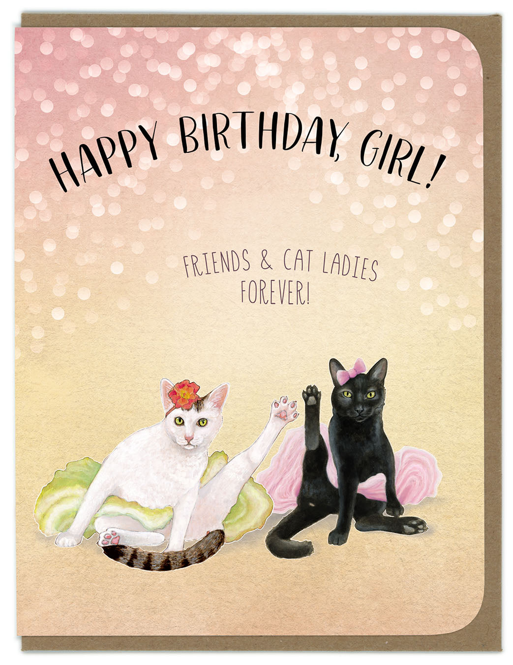 BIRTHDAY - Cat Lady Friends - Greeting Card