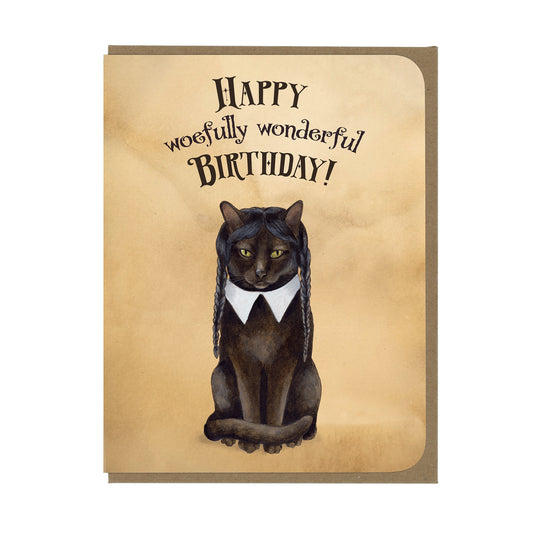 BIRTHDAY - Spooky Cat - Greeting Card