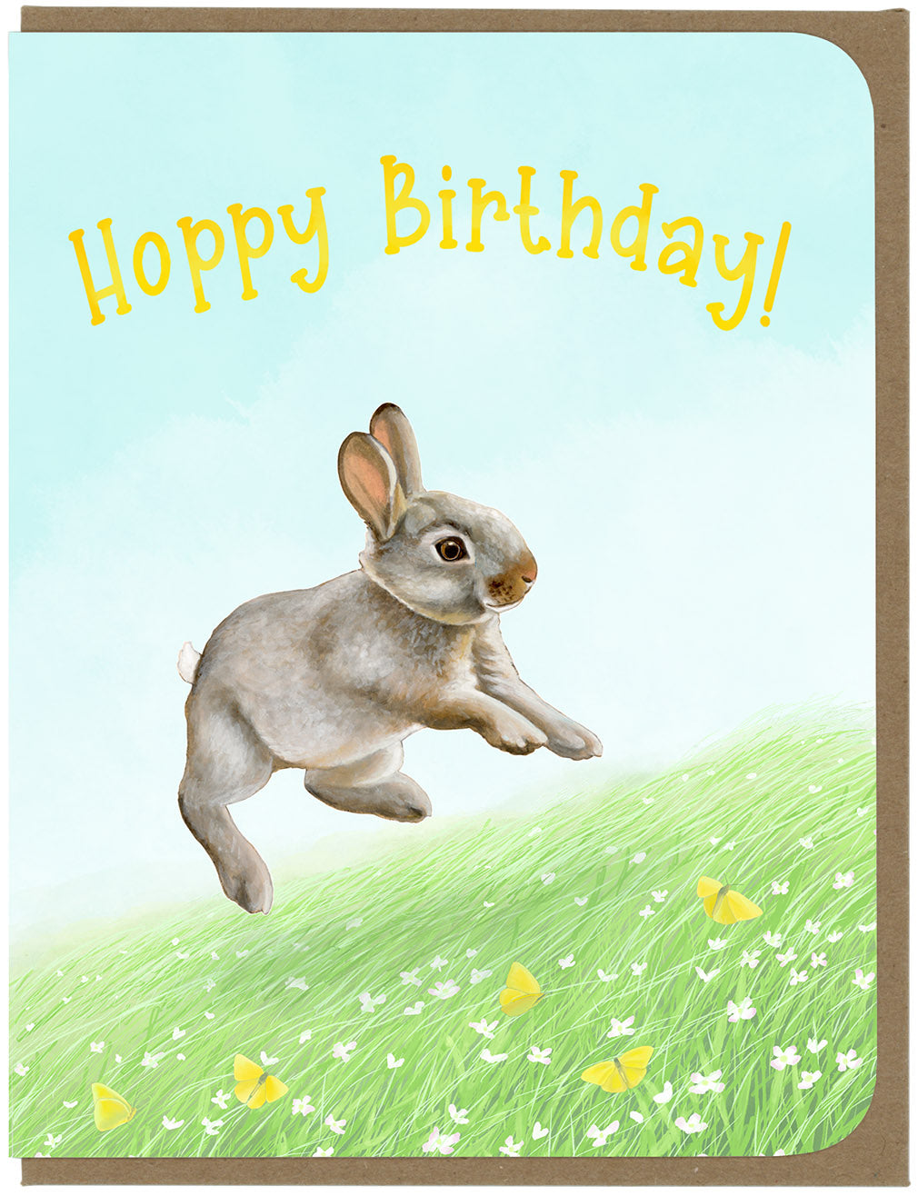 BIRTHDAY - Hoppy Birthday Bunny - Greeting Card