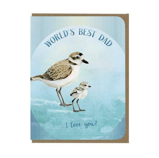 Love You Dad - Snowy Plovers - Greeting Card