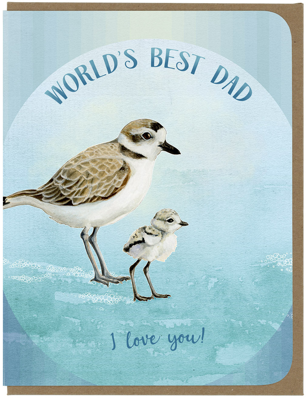 Love You Dad - Snowy Plovers - Greeting Card