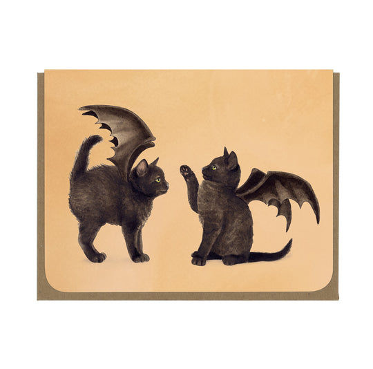 The Boop- Bat Kittens - Greeting Card