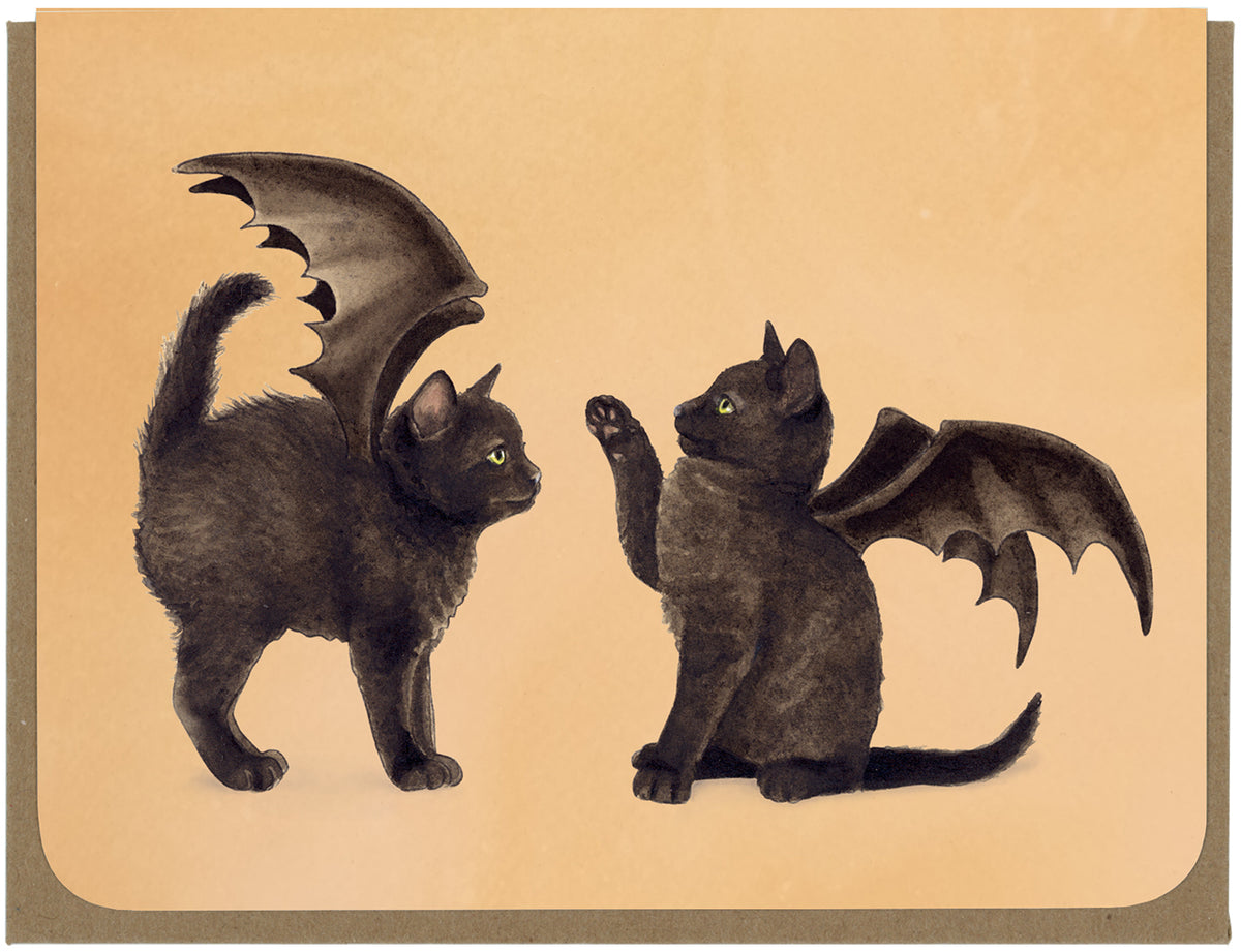 The Boop- Bat Kittens - Greeting Card