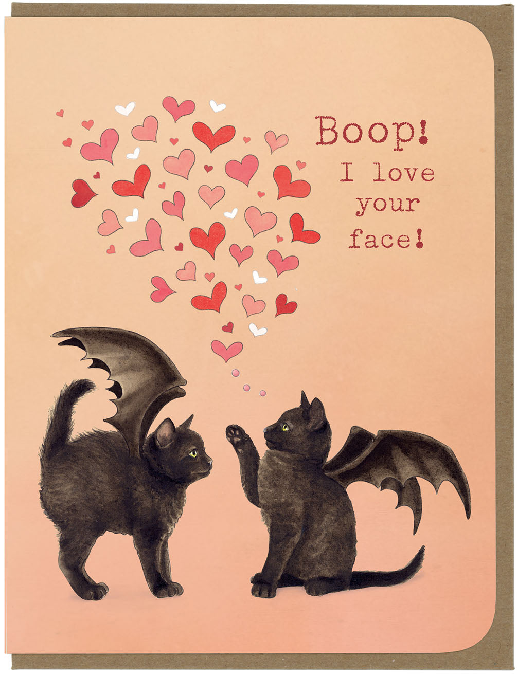 Love - The Love Boop - Bat Kittens - Greeting Card