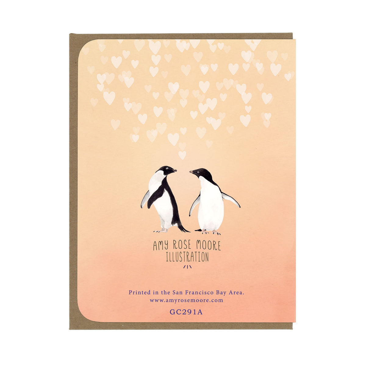 Love - You Are My Happy Place - Penguins - Greeting Card