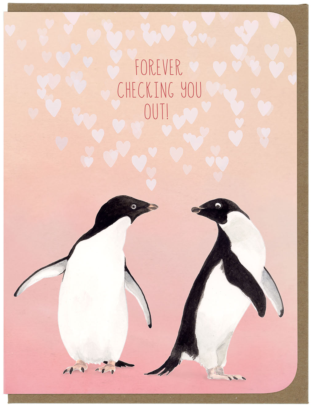 Love - Checking You Out - Penguins - Greeting Card