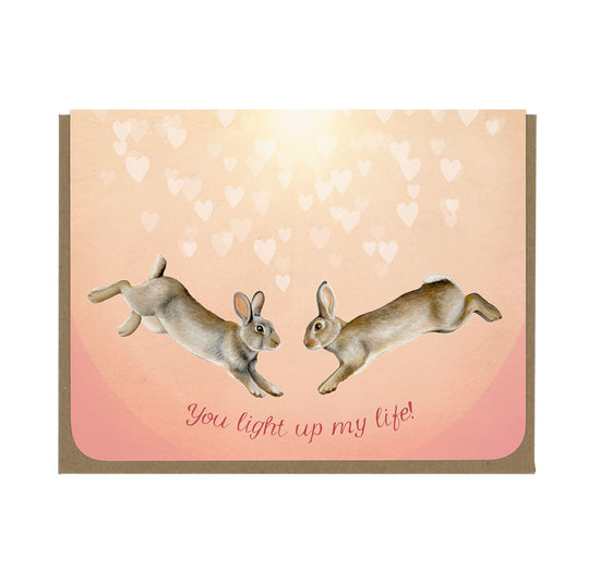 Love - You Light Up My Life - Rabbits - Greeting Card
