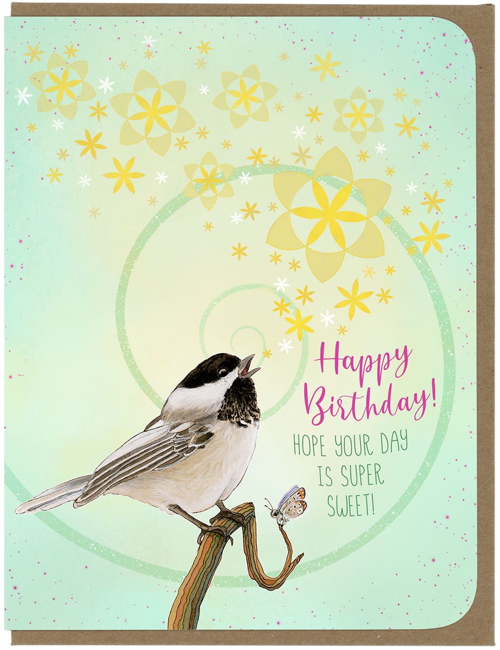 BIRTHDAY - Black-capped Chickadee - Greeting Card