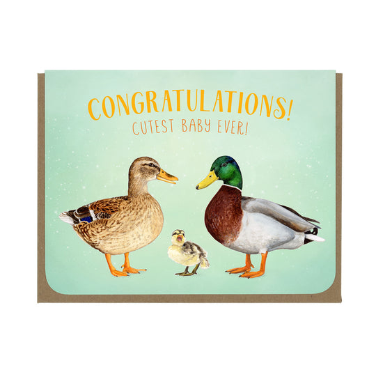 Congrats New Baby - Baby Duckling - Greeting Card
