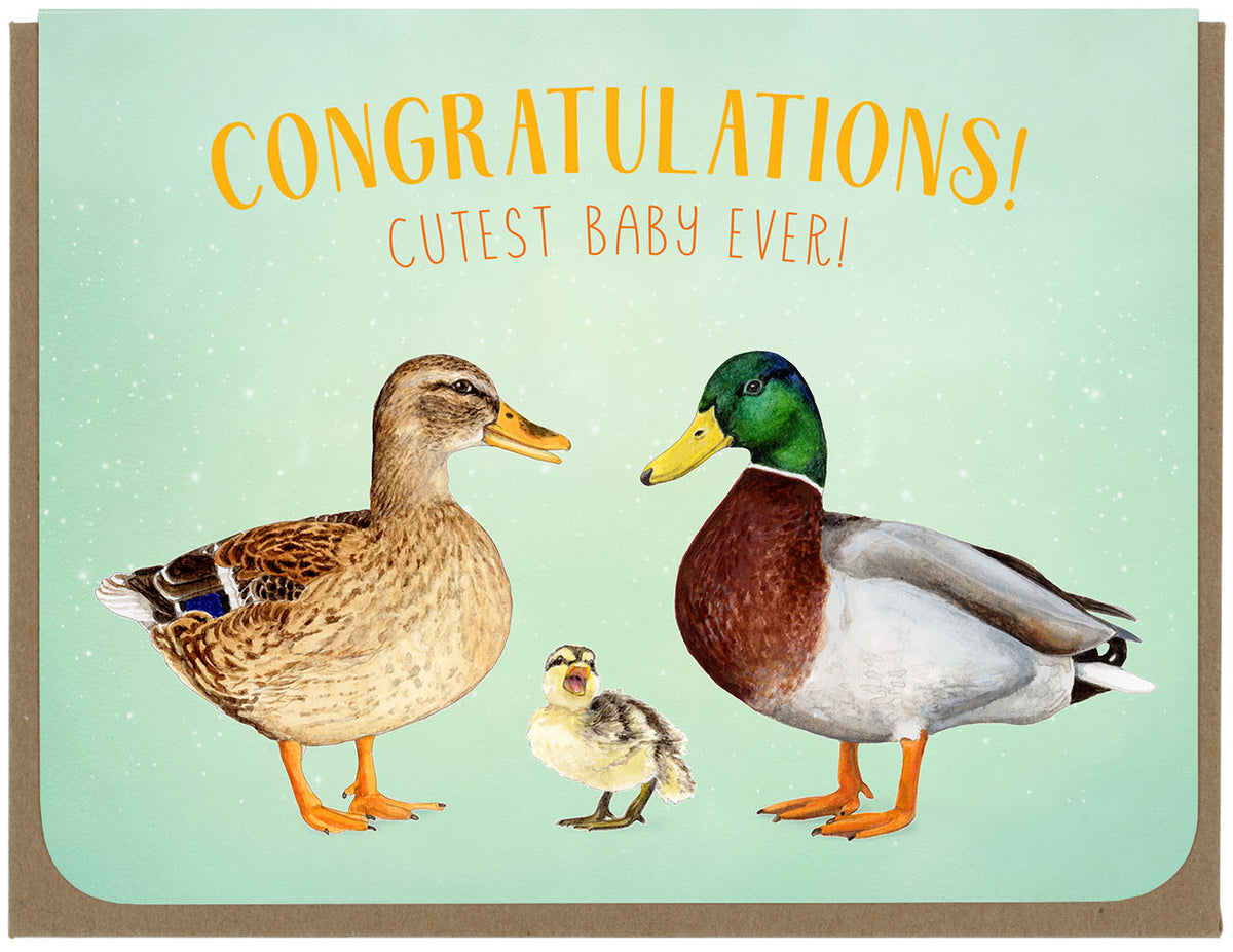 Congrats New Baby - Baby Duckling - Greeting Card