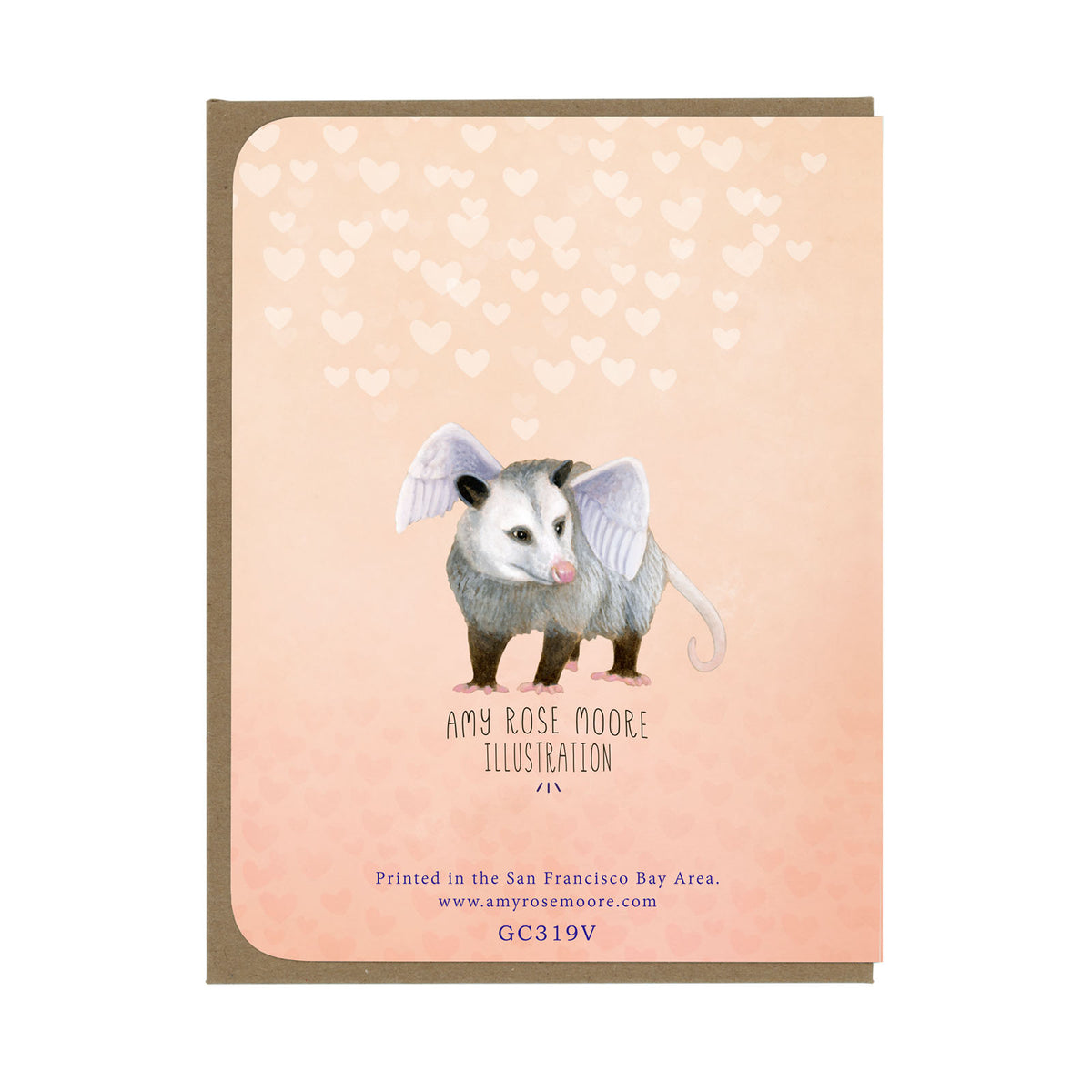 VALENTINE'S DAY - Winged Possum - Greeting Card