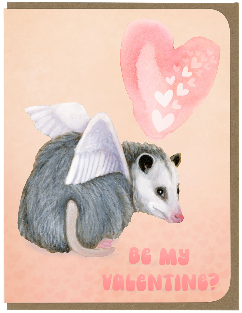 VALENTINE'S DAY - Winged Possum - Greeting Card