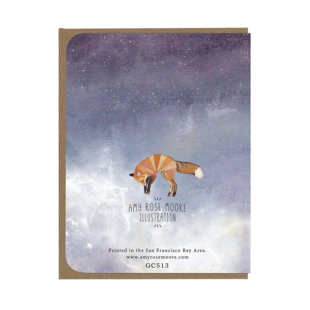 Winter Scene - Wolves and Stars - Greeting Card