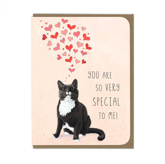 You Are Special - Loving Tuxedo Cat - Greeting Card