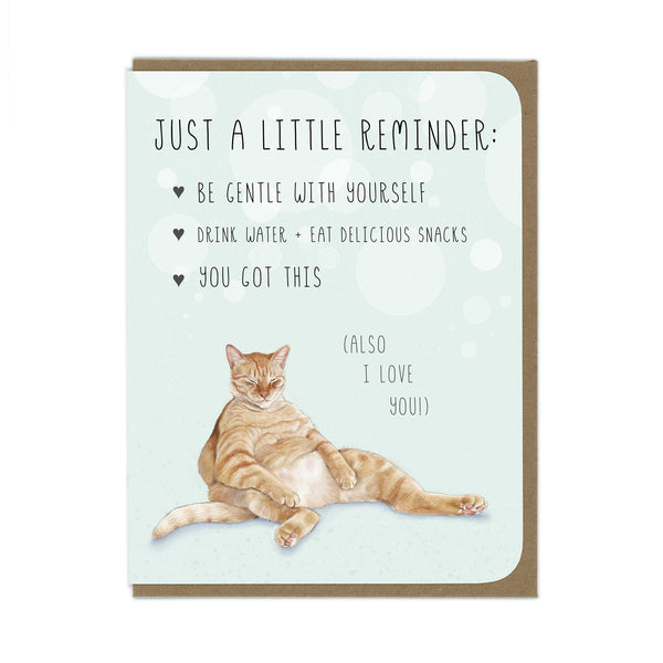 Encouragement - Orange Tabby Cat - Greeting Card