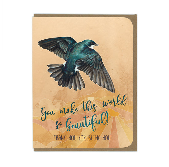 Friendship - Tree Swallow - Greeting Card