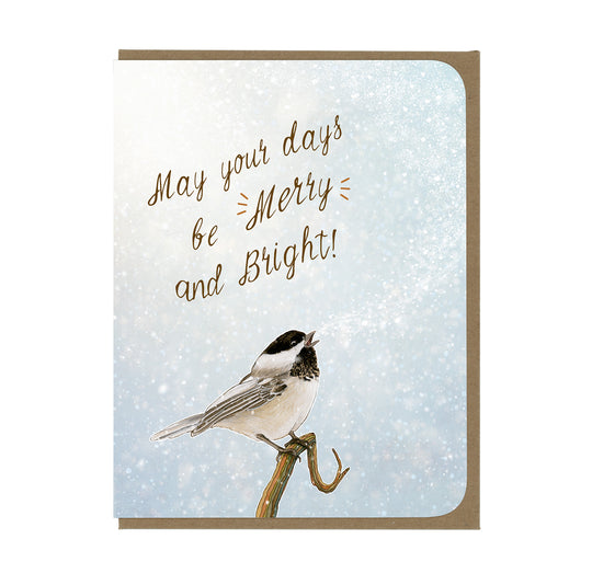 HOLIDAY - Merry Little Chickadee - Greeting Card