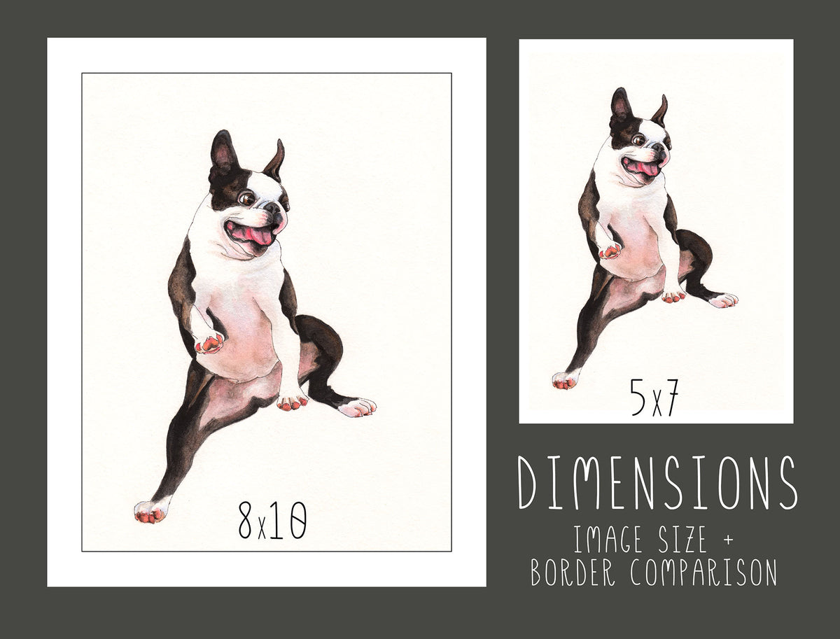 Dancing Boston Terrier Print