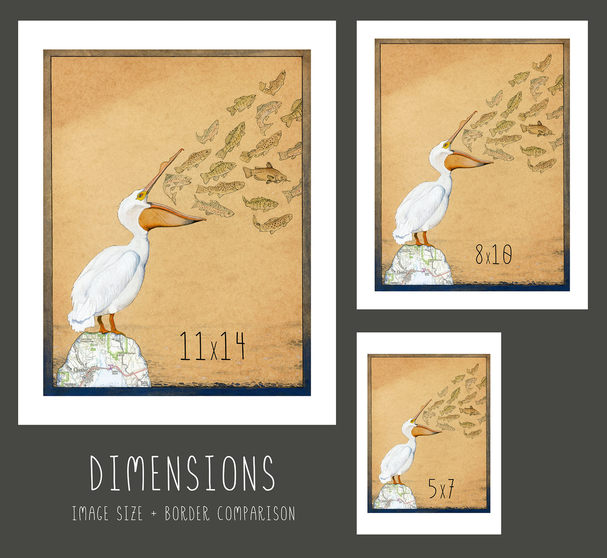 White Pelican "Fishing Song" Print
