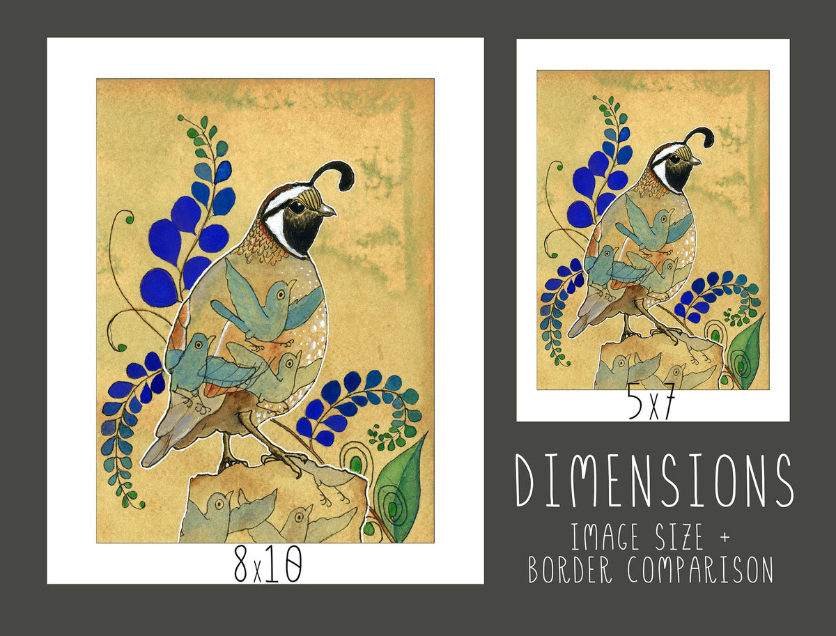"Meadowsong" Decorative Quail Print