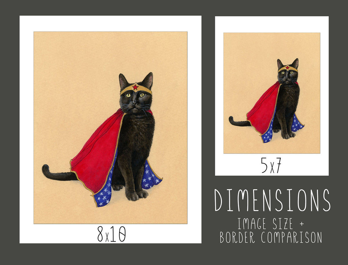Wonder Kitty Cat Print