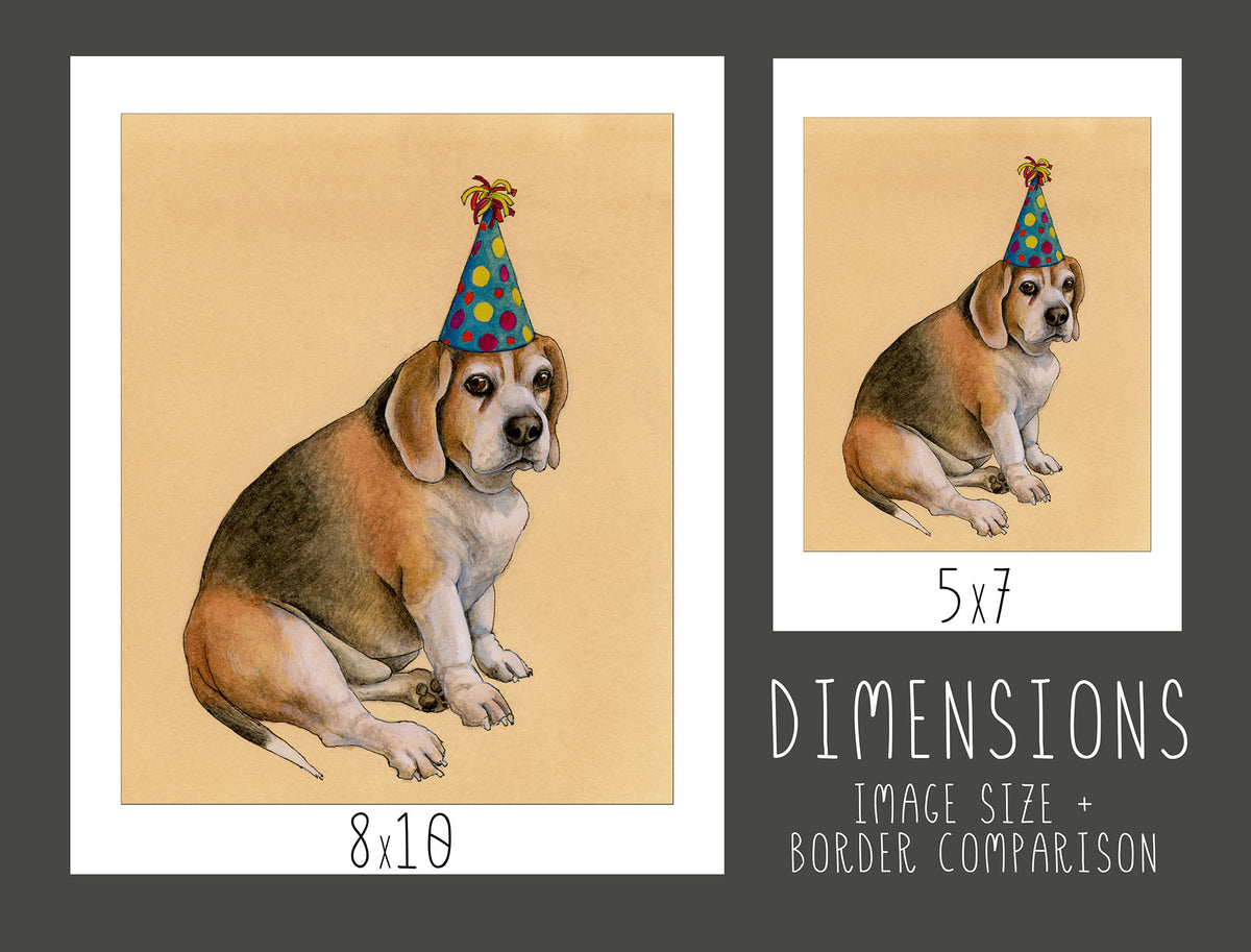 Party Beagle Print
