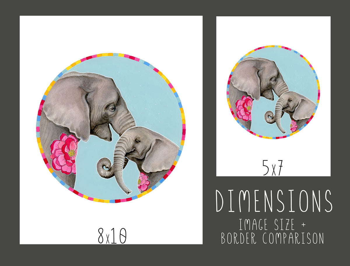 Elephant Mama Print