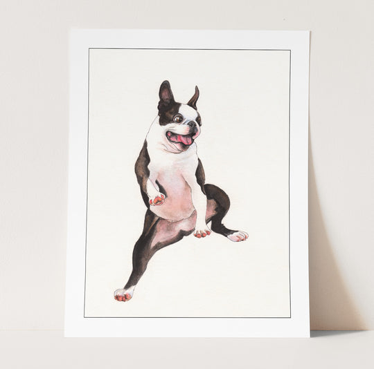 Dancing Boston Terrier Print