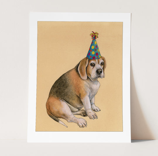 Party Beagle Print