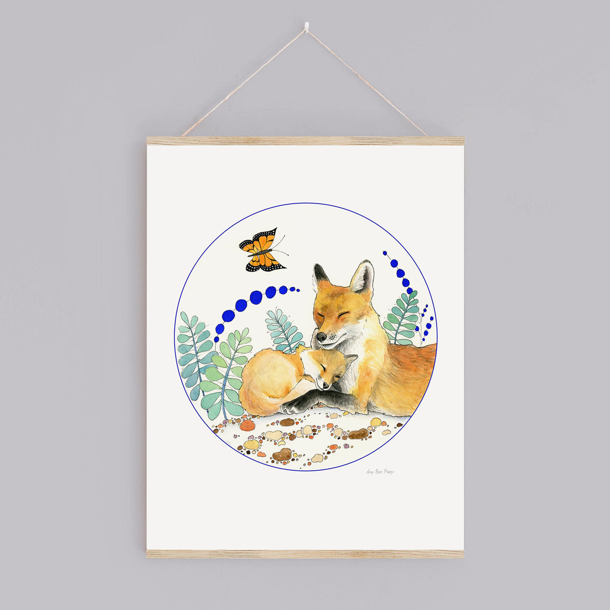Mama Fox Print