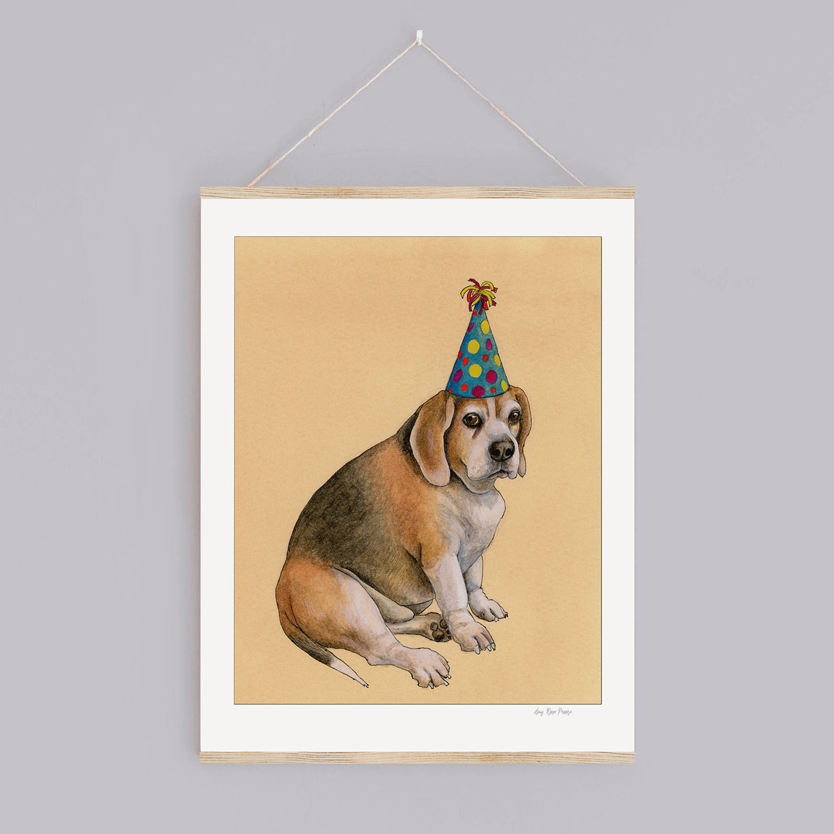 Party Beagle Print