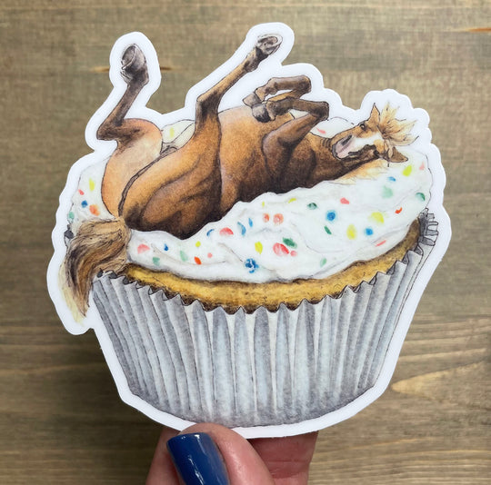 Horse on Cupcake - Sticker