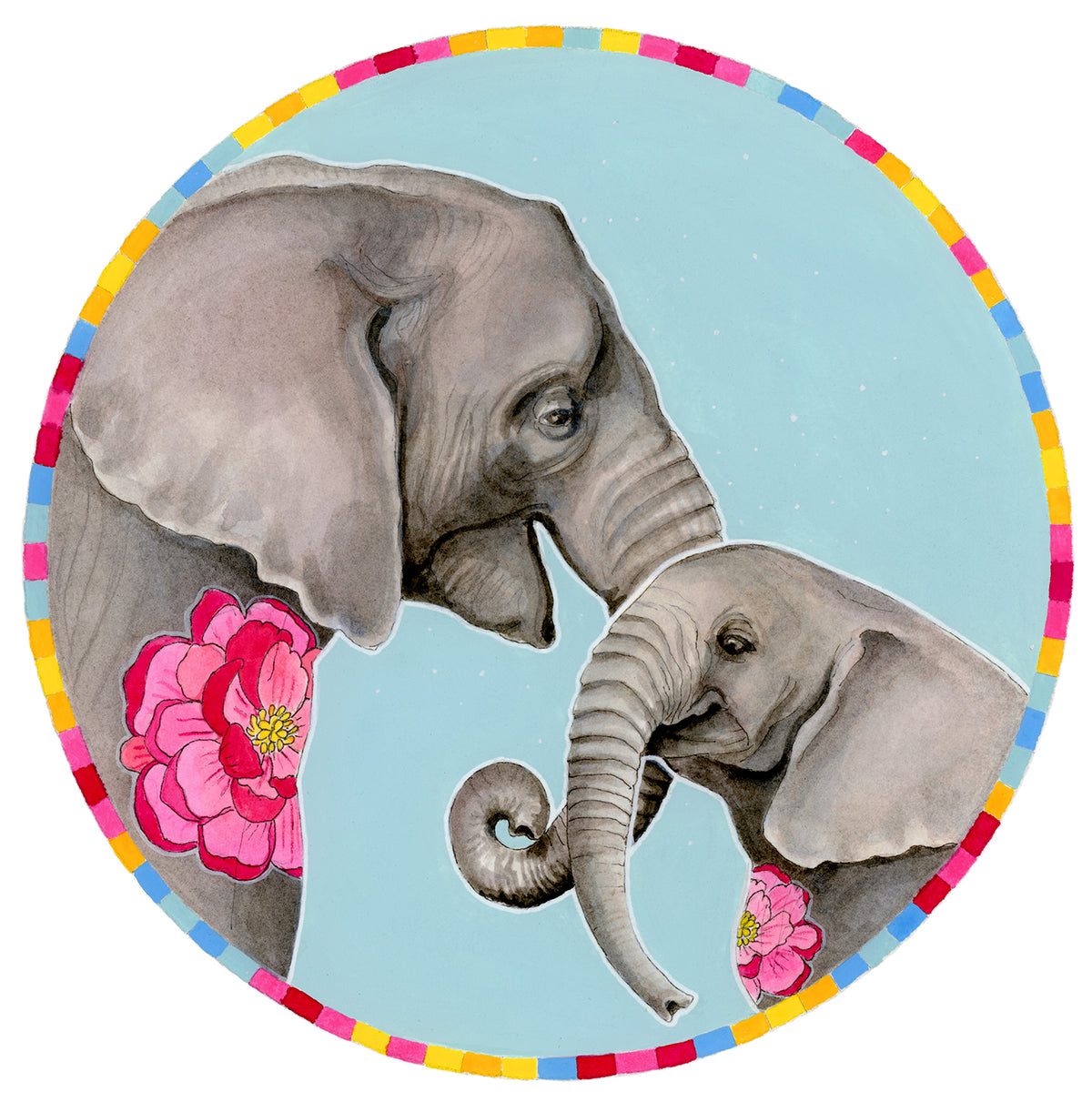 Elephant Mama Print