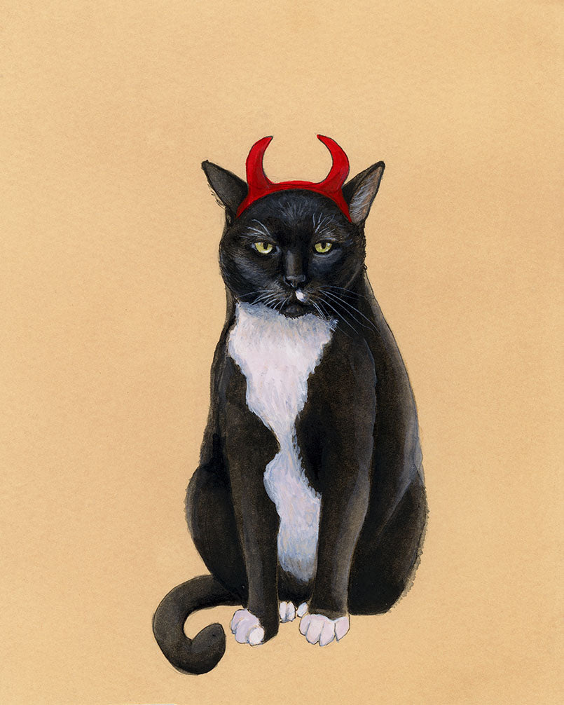 Devil Cat Print