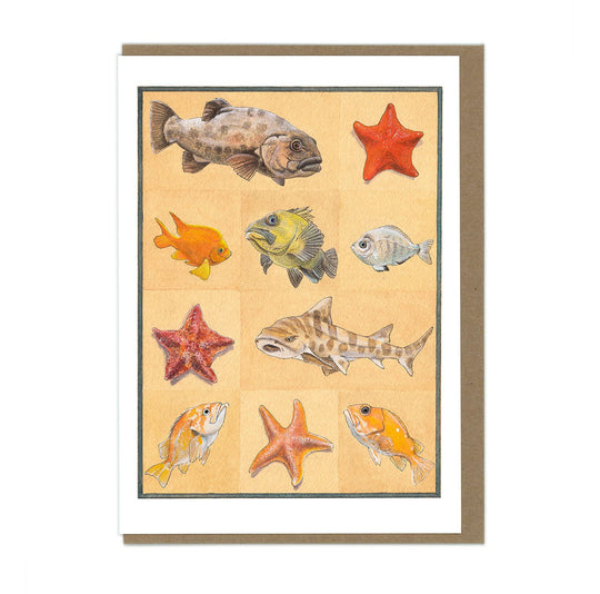 California Coast Fishies - Greeting Card