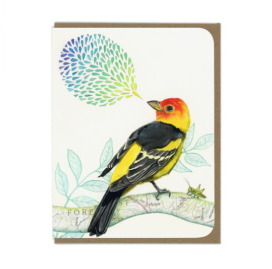 Western Tanager - Greeting Card
