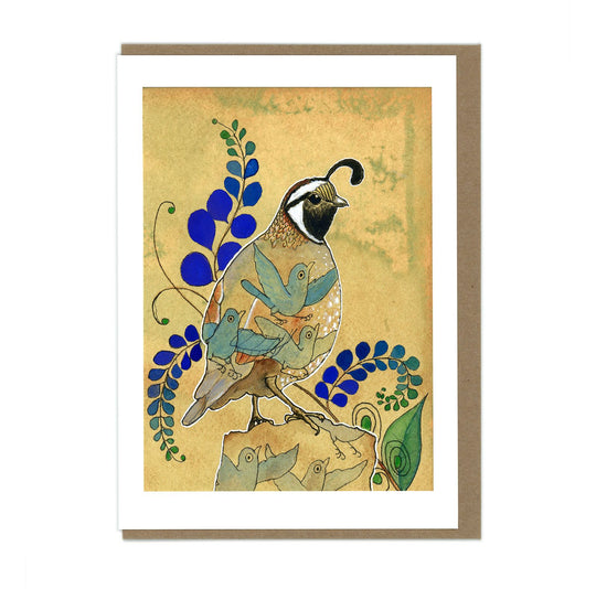 "Meadowsong" Quail - Greeting Card