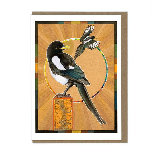 Yellow-billed Magpie - Greeting Card