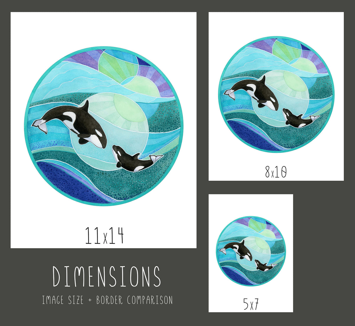 Orca Whales Print