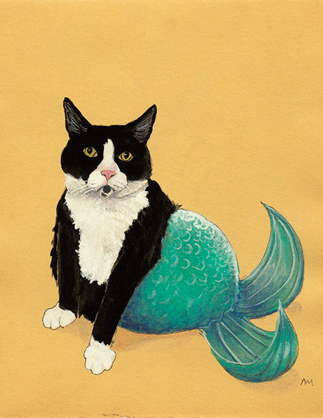 Mermaid Cat Print